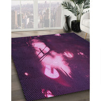 Patterned Purple Lily Purple Rug, pat154pur