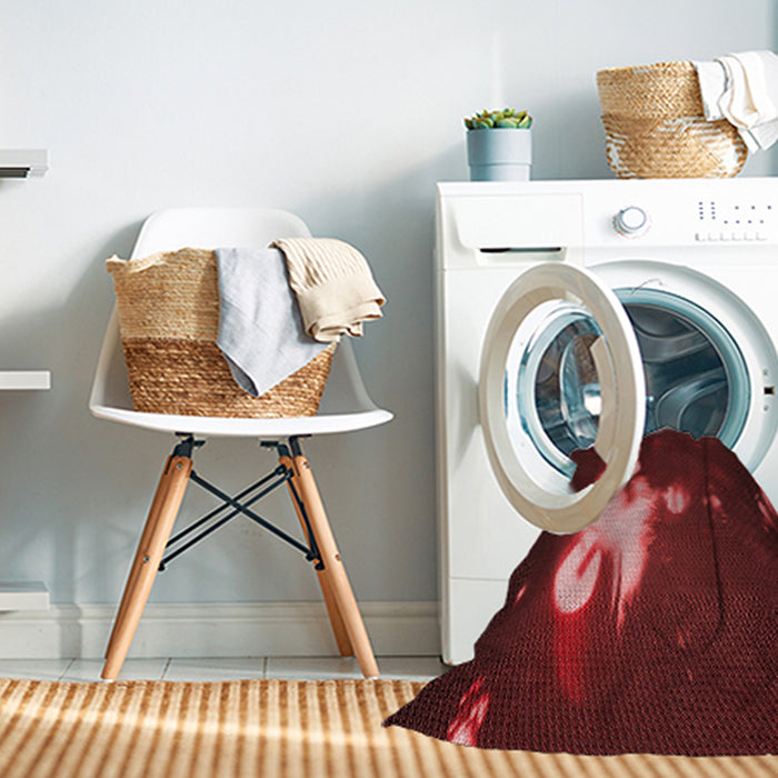 Machine Washable Transitional Maroon Red Rug in a Washing Machine, wshpat154rd