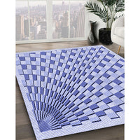 Patterned Blue Rug, pat1540blu