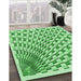 Patterned Jade Green Rug in Family Room, pat1540grn