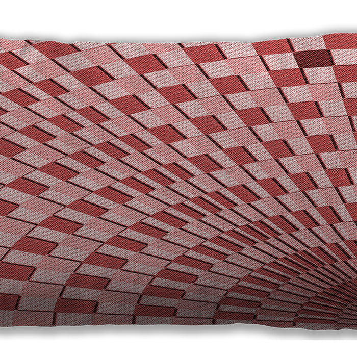 Patterned Rectangular Red Lumbar Throw Pillow, 13 inch by 19 inch, lbpat1540rd