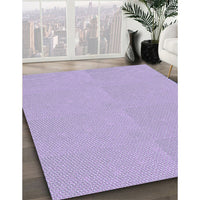 Patterned Purple Mimosa Purple Rug, pat1541blu