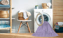 Machine Washable Transitional Purple Mimosa Purple Rug in a Washing Machine, wshpat1541blu