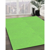 Patterned Emerald Green Rug, pat1541grn