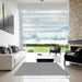 Square Patterned Gray Rug in a Living Room, pat1541gry