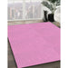 Patterned Violet Purple Rug in Family Room, pat1541pur