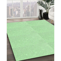 Patterned Light Green Rug, pat1542grn