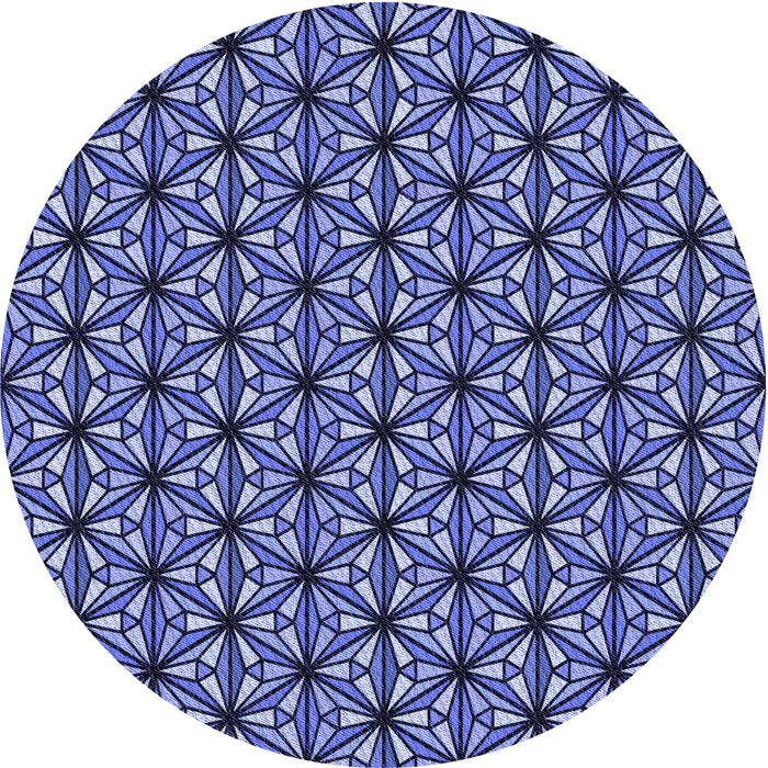 Square Patterned Denim Blue Rug, pat1543blu