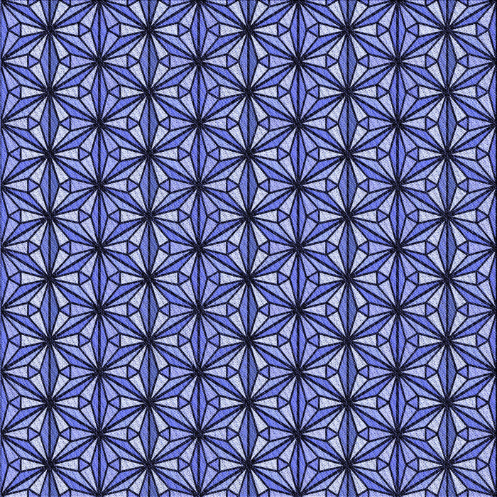 Round Patterned Denim Blue Rug, pat1543blu