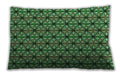 Patterned Rectangular Green Lumbar Throw Pillow, 13 inch by 19 inch, lbpat1543grn