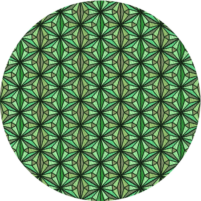 Square Patterned Green Rug, pat1543grn