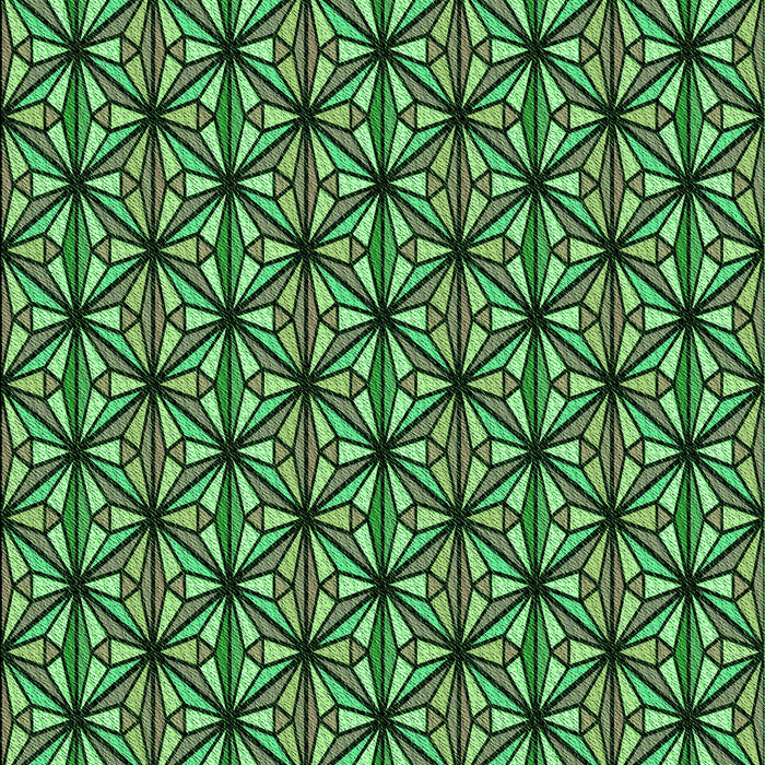 Patterned Green Rug, pat1543grn