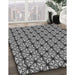 Patterned Silver Gray Rug in Family Room, pat1543gry