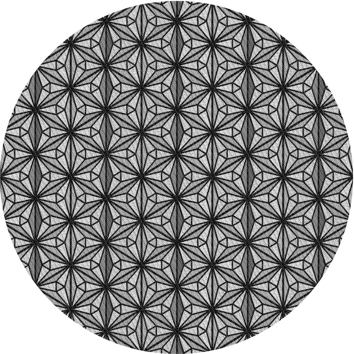 Square Patterned Silver Gray Rug, pat1543gry