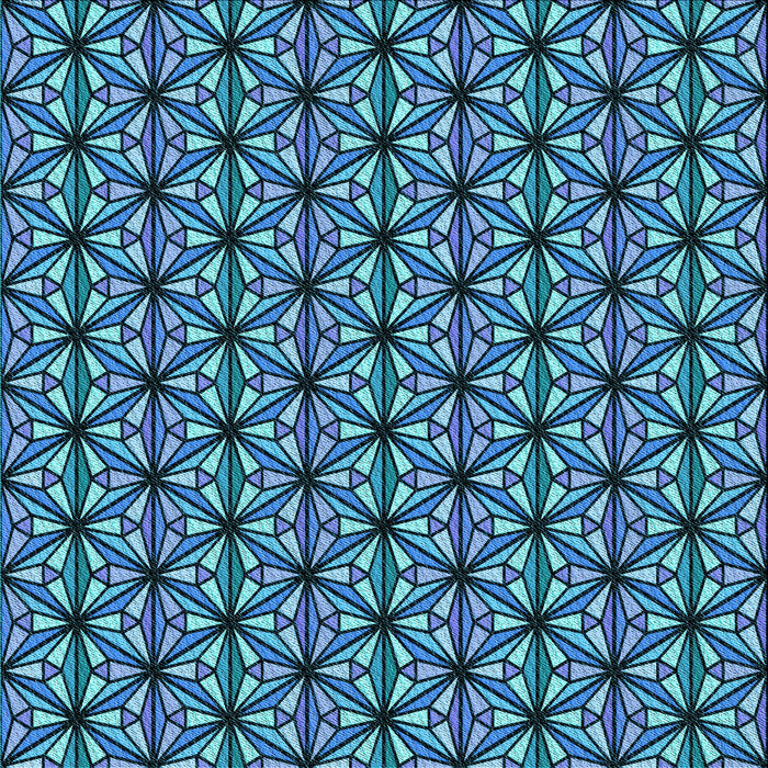 Round Patterned Lapis Blue Rug, pat1543lblu