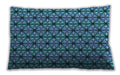Patterned Rectangular Lapis Blue Lumbar Throw Pillow, 13 inch by 19 inch, lbpat1543lblu