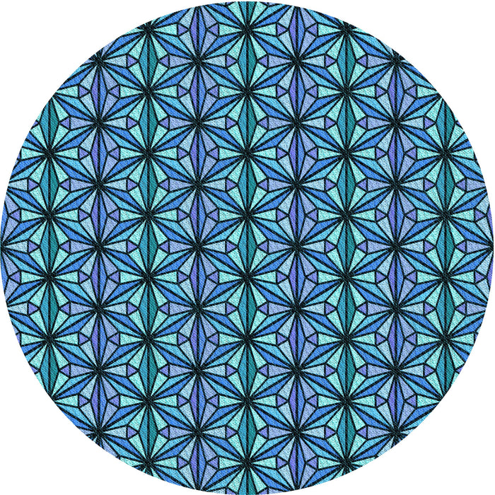 Square Machine Washable Transitional Lapis Blue Rug in a Living Room, wshpat1543lblu