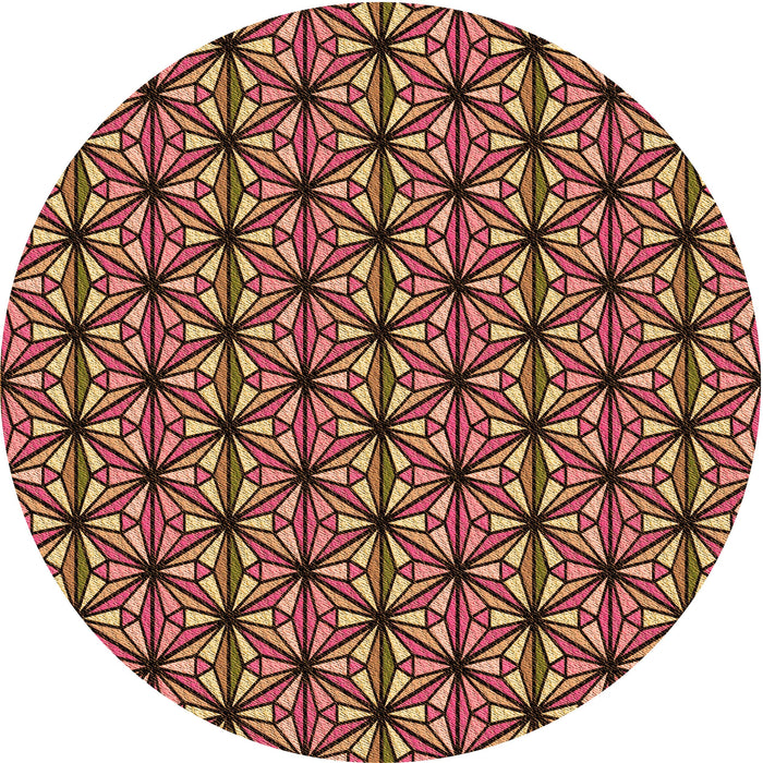 Square Patterned Brown Sand Brown Rug, pat1543org