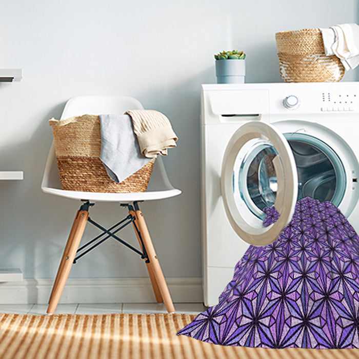Machine Washable Transitional Bright Lilac Purple Rug in a Washing Machine, wshpat1543pur