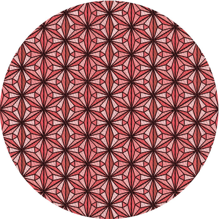 Square Patterned Pastel Red Pink Rug, pat1543rd