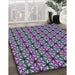 Machine Washable Transitional Dark Purple Rug in a Family Room, wshpat1543
