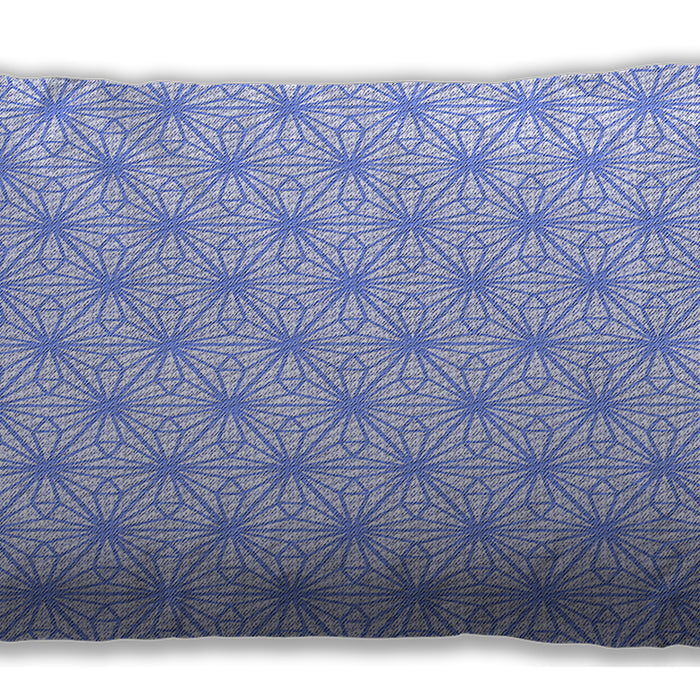 Patterned Rectangular Sky Blue Lumbar Throw Pillow, 13 inch by 19 inch, lbpat1544blu