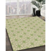 Machine Washable Transitional Khaki Gold Rug in a Family Room, wshpat1544brn