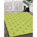 Machine Washable Transitional Green Rug in a Family Room, wshpat1544yw