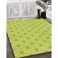 Patterned Green Rug, pat1544yw