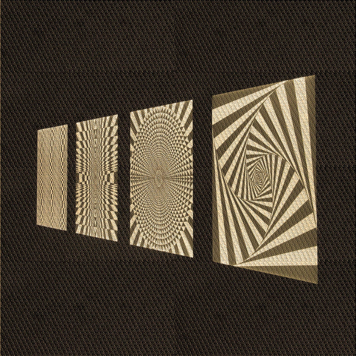 Round Patterned Brown Rug, pat1545brn