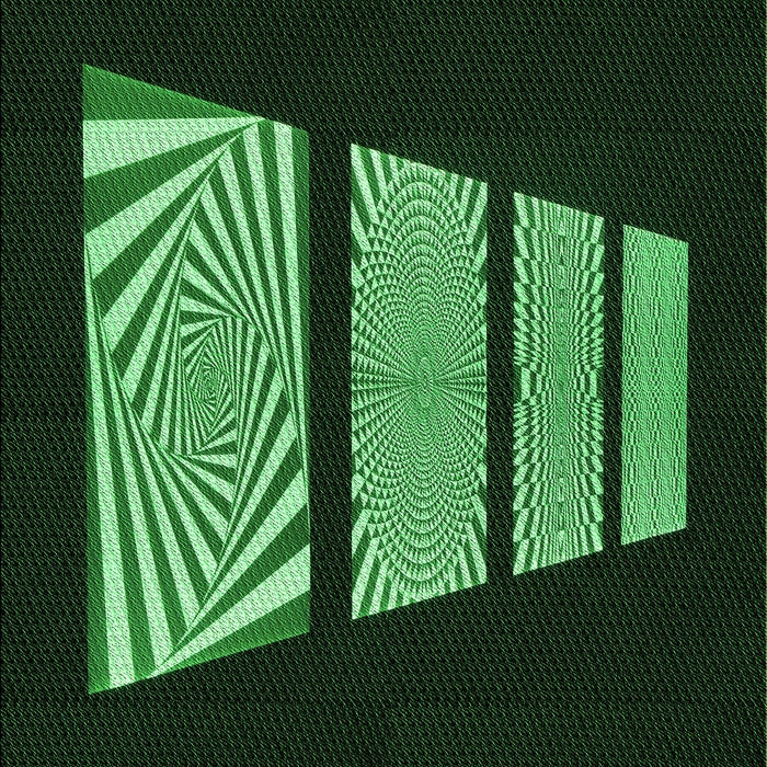 Patterned Black Rug, pat1545grn