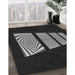 Machine Washable Transitional Black Rug in a Family Room, wshpat1545gry