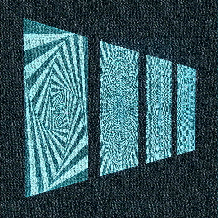 Patterned Black Rug, pat1545lblu