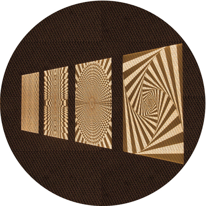 Square Patterned Light Brown Rug, pat1545org