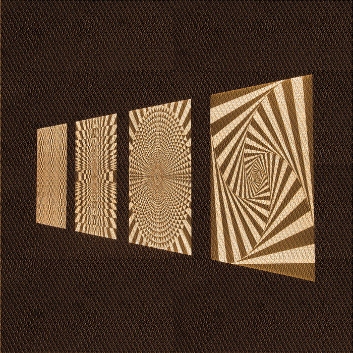 Round Patterned Light Brown Rug, pat1545org