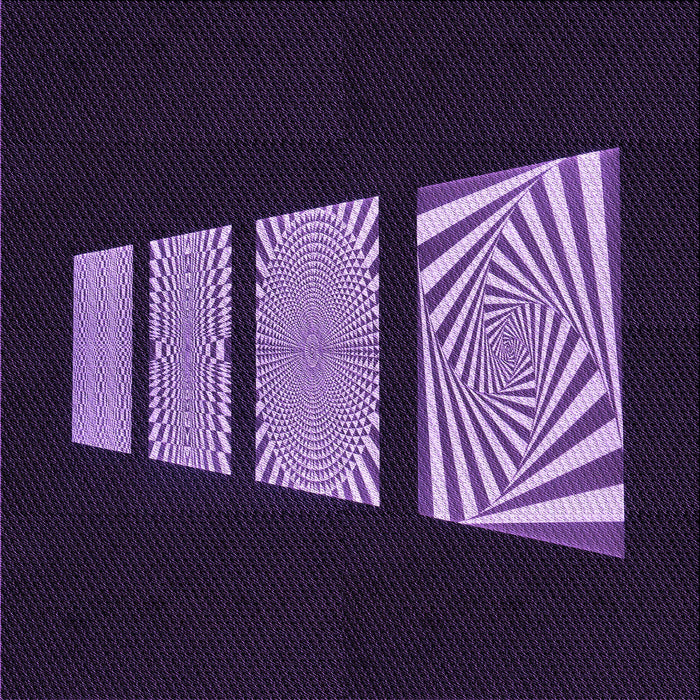 Round Patterned Purple Violet Purple Rug, pat1545pur