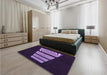 Patterned Purple Violet Purple Rug in a Bedroom, pat1545pur