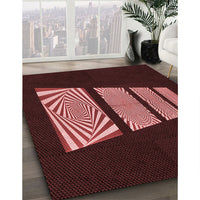 Patterned Red Rug, pat1545rd