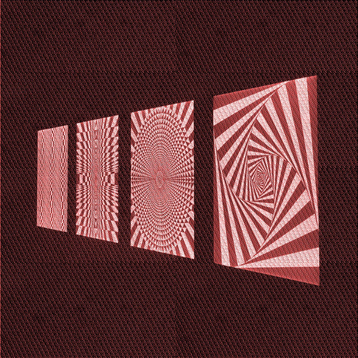 Round Patterned Red Rug, pat1545rd