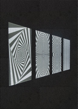 Patterned Black Novelty Rug, pat1545