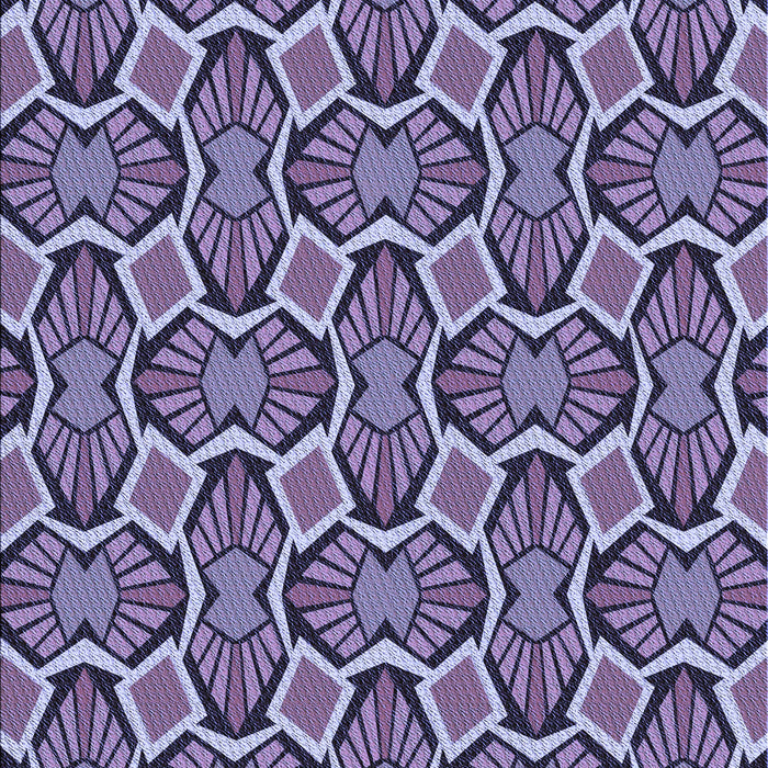 Patterned Purple Mimosa Purple Rug, pat1546blu