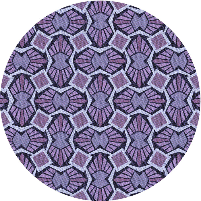 Square Patterned Purple Mimosa Purple Rug, pat1546blu