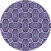 Square Patterned Purple Mimosa Purple Rug, pat1546blu