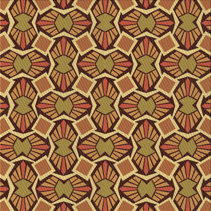 Round Machine Washable Transitional Saffron Red Rug, wshpat1546brn