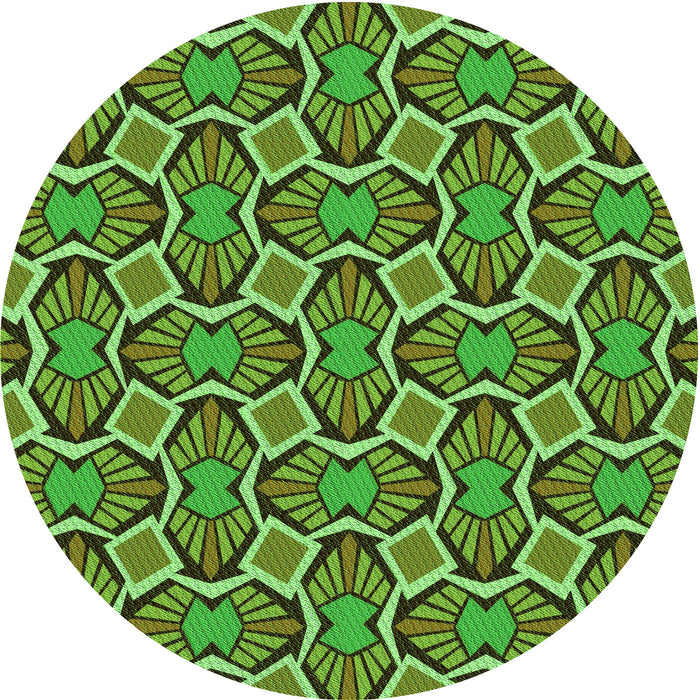 Square Patterned Green Rug, pat1546grn