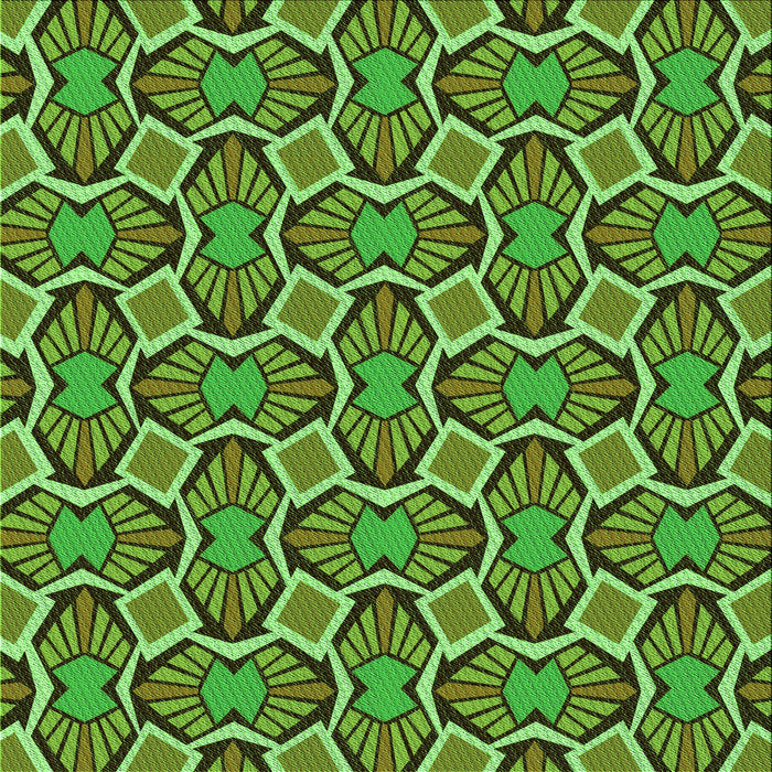 Round Patterned Green Rug, pat1546grn