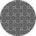Square Patterned Black Rug, pat1546gry