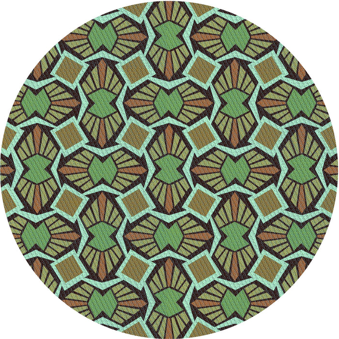 Square Patterned Dark Brown Rug, pat1546lblu