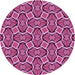 Square Patterned Rose Red Rug, pat1546pur