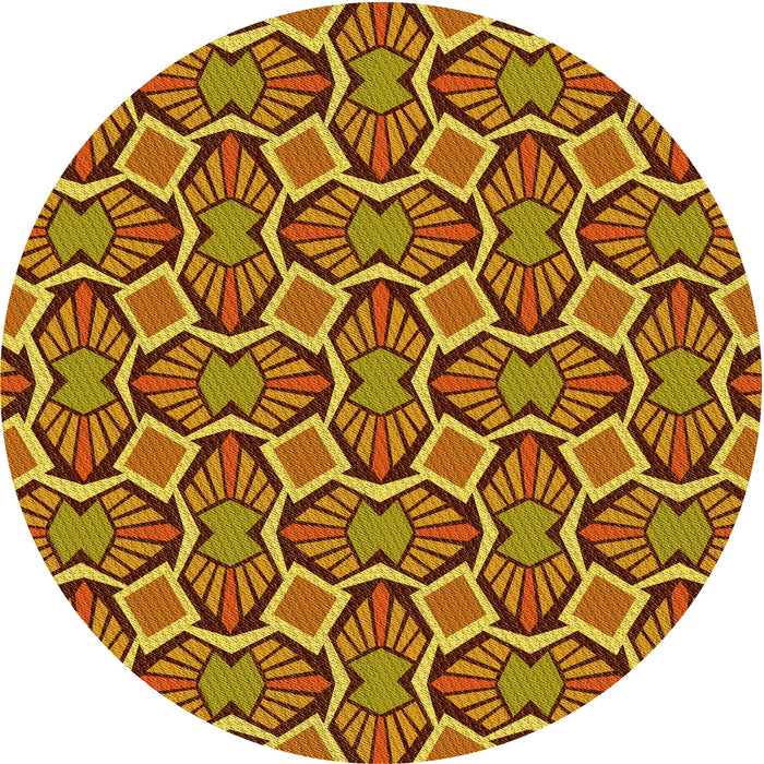 Square Patterned Tomato Red Rug, pat1546yw
